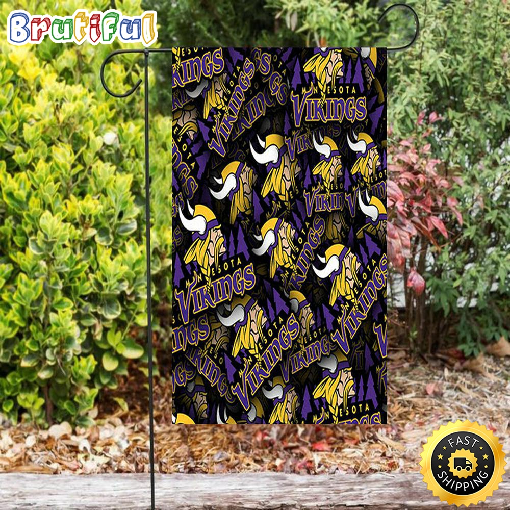 Nfl Garden Flags Minnesota Vikings Emblem v8 Double Sided Printing Garden Flag Minnesota Vikings Garden Flag 1 l8lyt6
