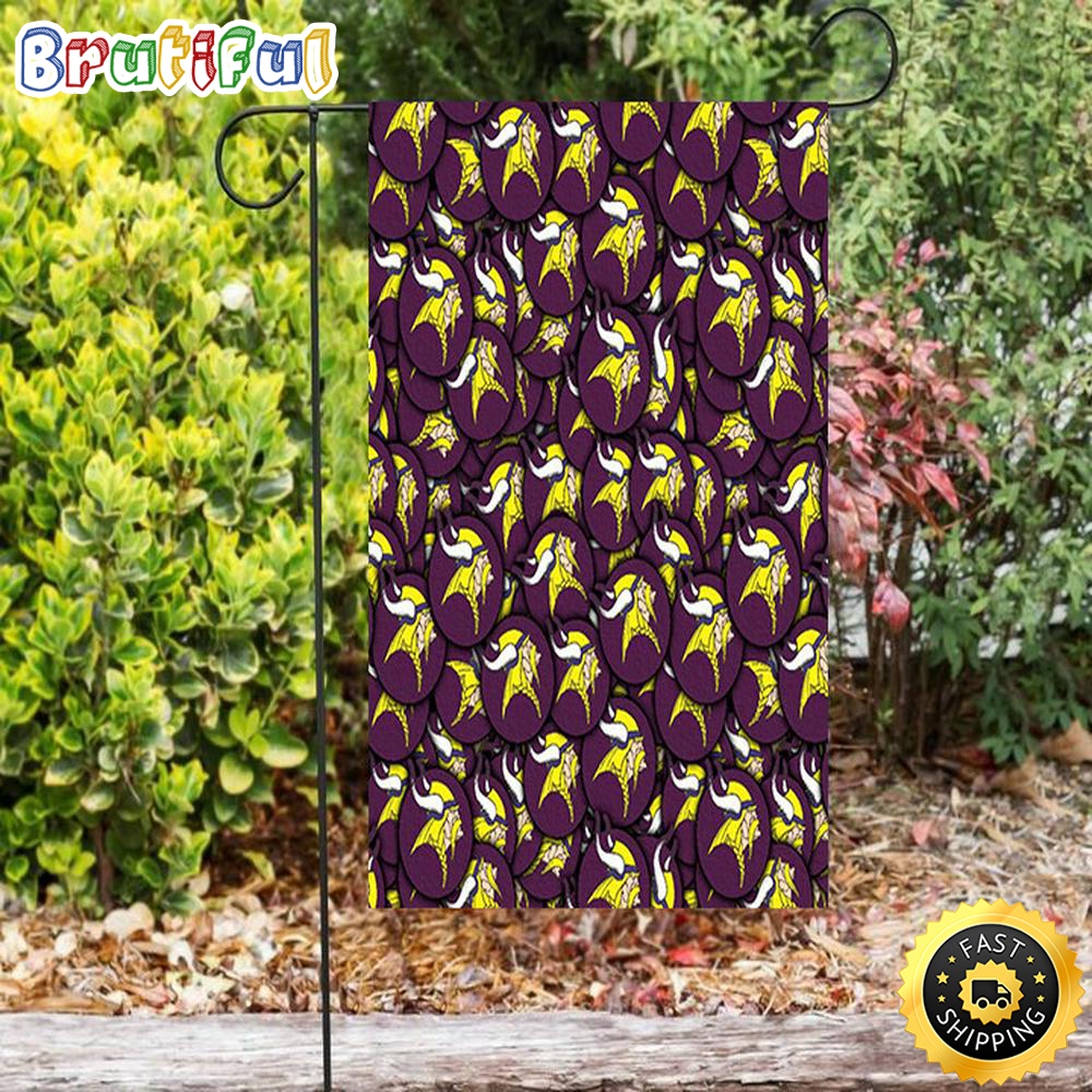 Nfl Garden Flags Minnesota Vikings Emblem v9 Double Sided Printing Garden Flag Minnesota Vikings Garden Flag 1 getrqq