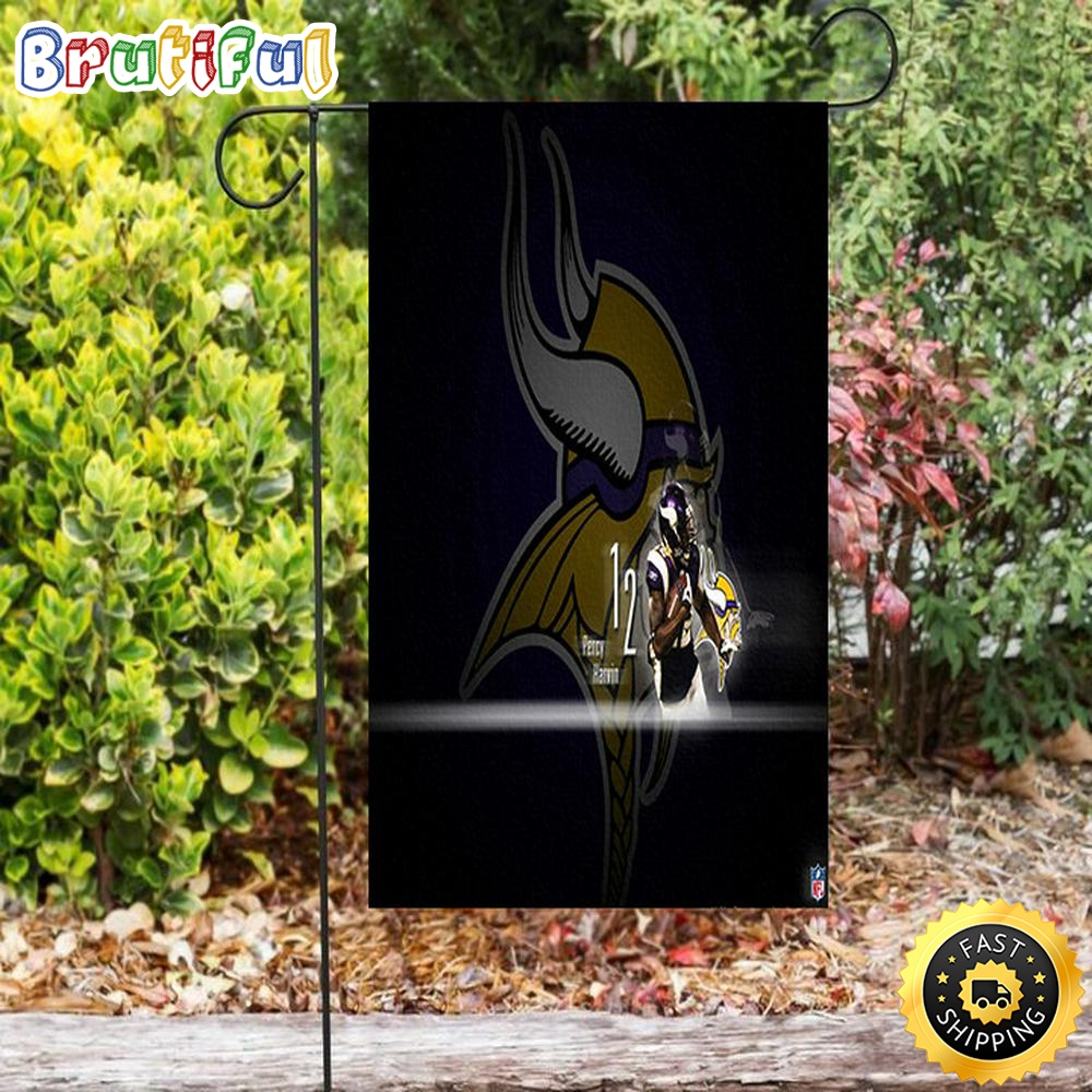 Nfl Garden Flags Minnesota Vikings Percy Harvin 12 Double Sided Printing Garden Flag Minnesota Vikings Garden Flag 1 cvumj4