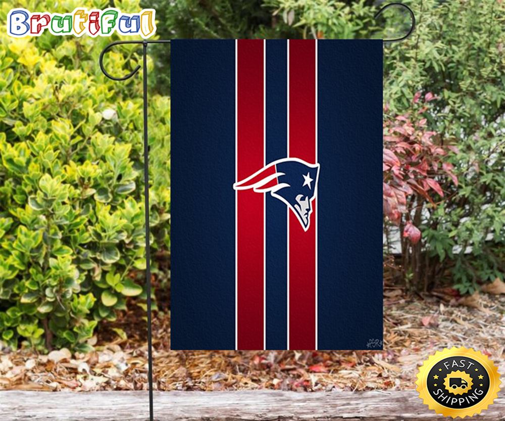 Nfl Garden Flags New England Patriots Blue Red Striped Double Sided Printing Garden Flag Patriot Garden Flags 1 gomffs