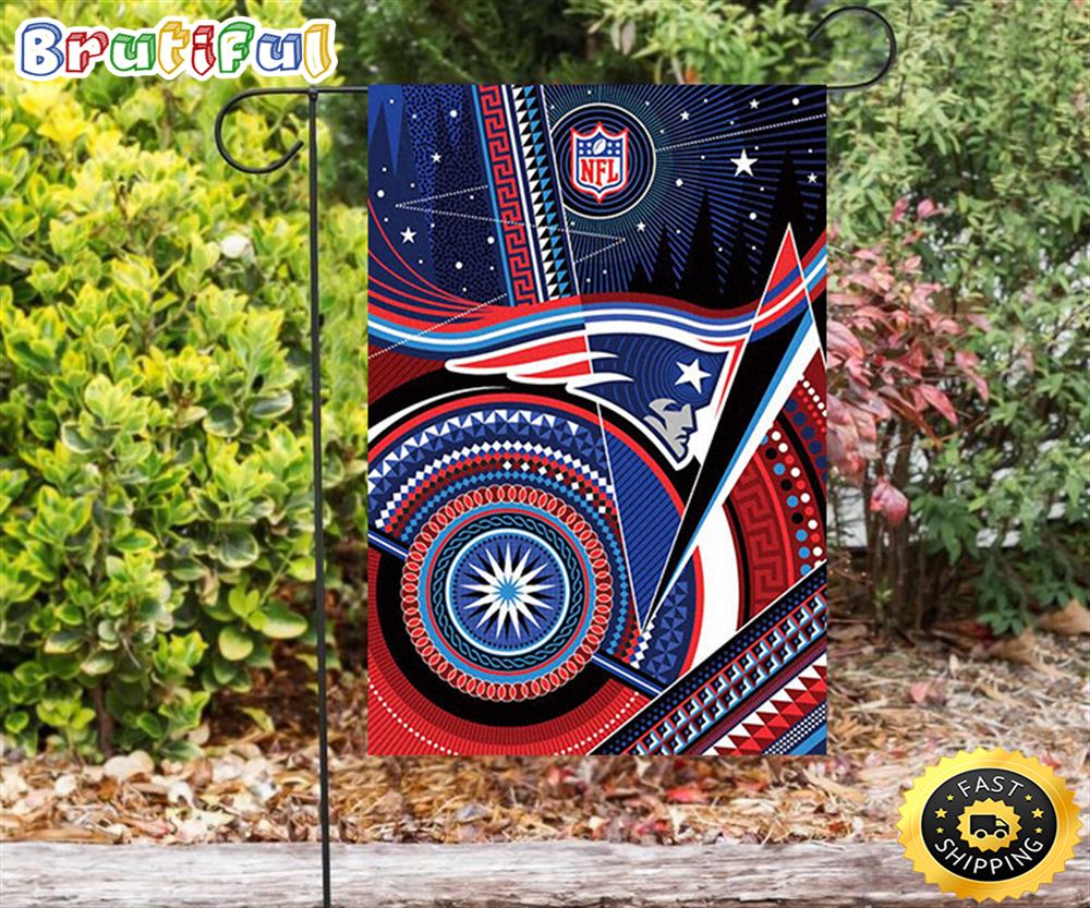 Nfl Garden Flags New England Patriots Geometric Double Sided Printing Garden Flag Patriot Garden Flags 1 zh16je