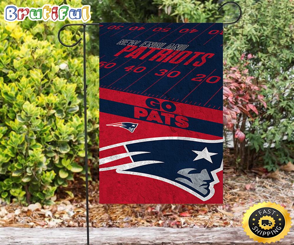 Nfl Garden Flags New England Patriots Go Pat Blue Red Double Sided Printing Garden Flag Patriot Garden Flags 1 cdutkl