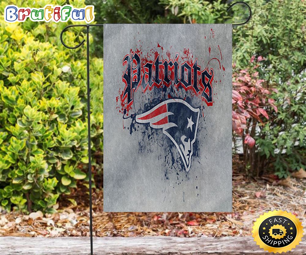 Nfl Garden Flags New England Patriots Painting Gray Background Double Sided Printing Garden Flag Patriot Garden Flags 1 ms3fxn