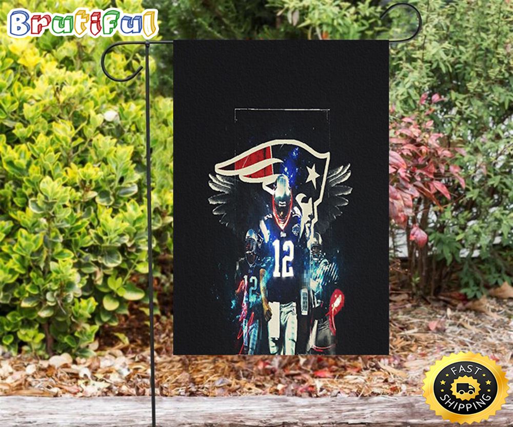 Nfl Garden Flags New England Patriots Player Number 12 Black Double Sided Printing Garden Flag Patriot Garden Flags 1 xckdlo