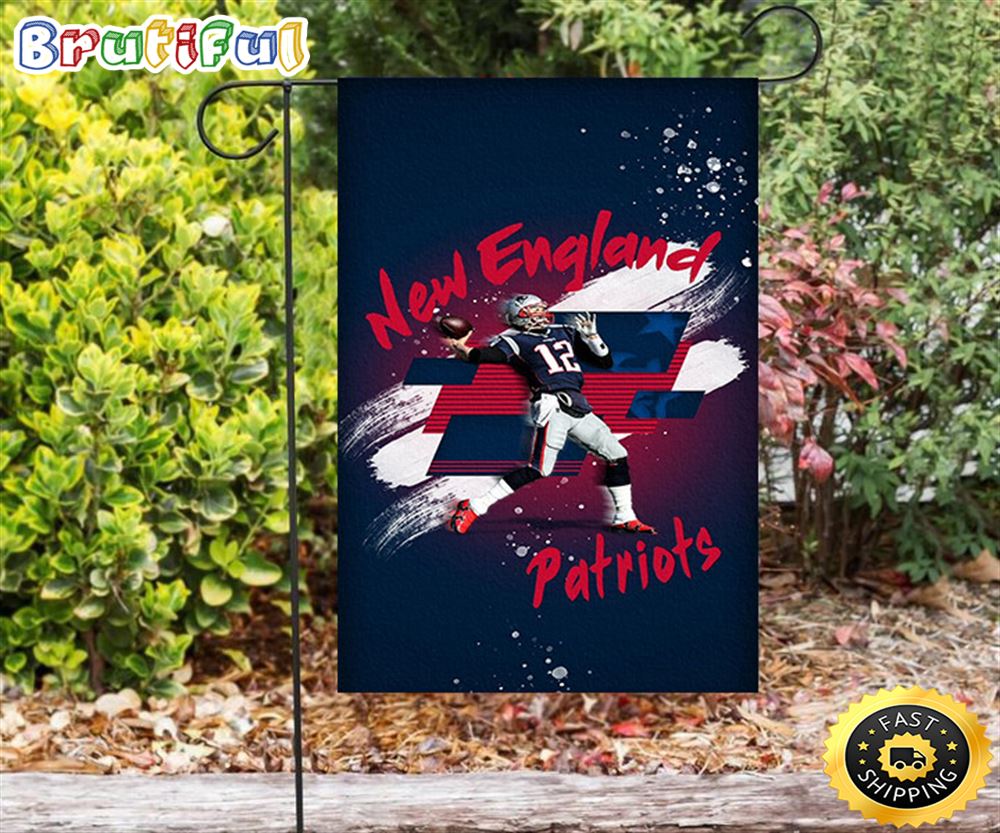 Nfl Garden Flags New England Patriots Players Throwing Double Sided Printing Garden Flag Patriot Garden Flags 1 kfse5b