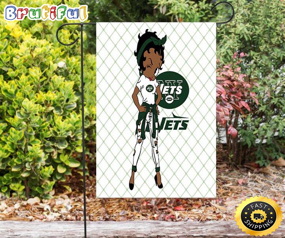 Nfl Garden Flags New York Jets Betty Boop v37 Double Sided Printing Garden Flag Jets Garden Flags 1 n7j1o0