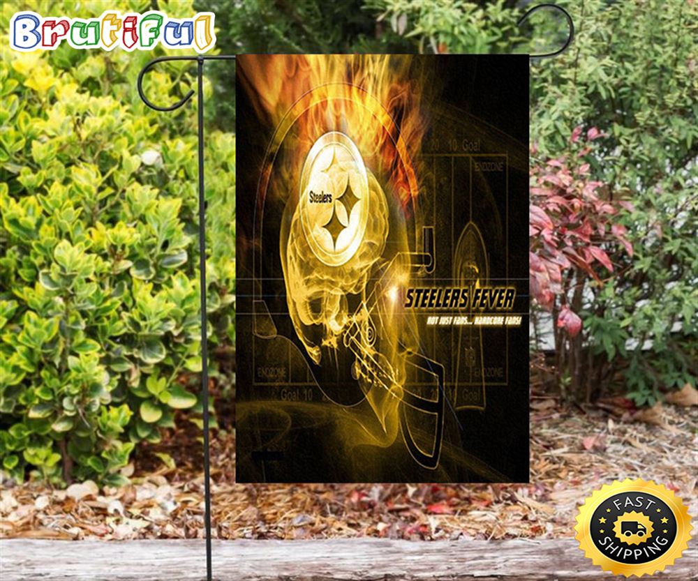 Nfl Garden Flags Pittsburgh Steelers Hardcore Fans Double Sided Printing Garden Flag Steelers Garden Flags 1 yldhs4
