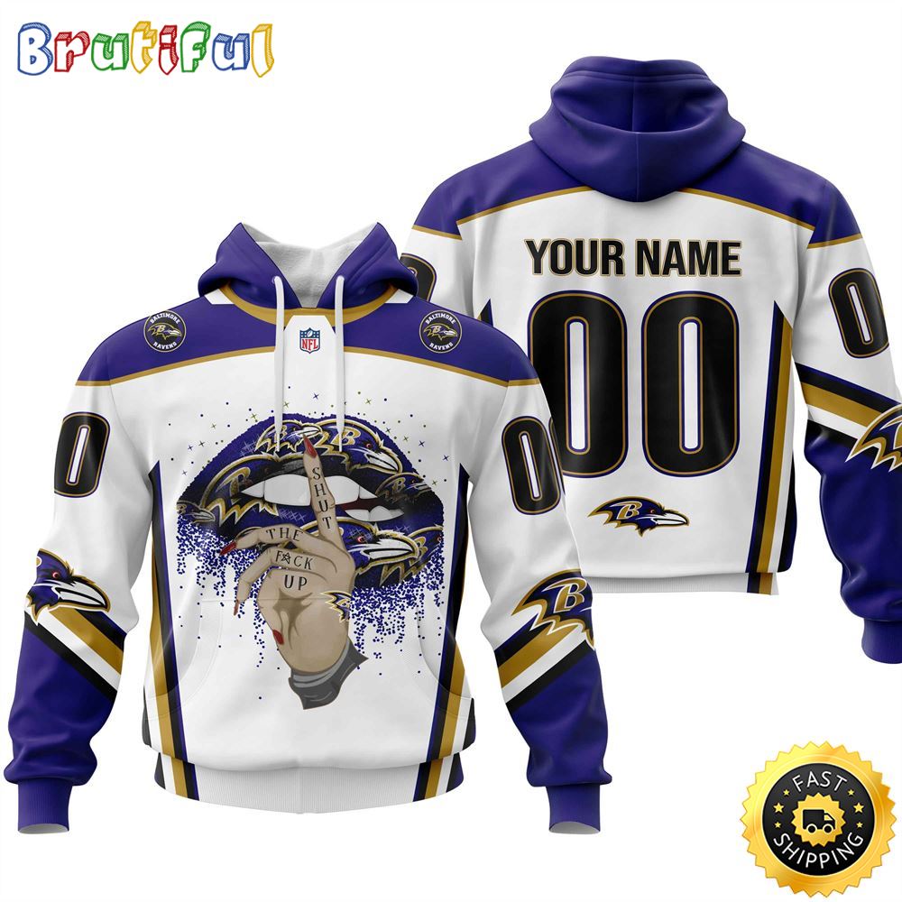 Personalized Baltimore Ravens All Over Print 3D Hoodie Please Control A Mouth Unisex Hoodie 1 ru48ig