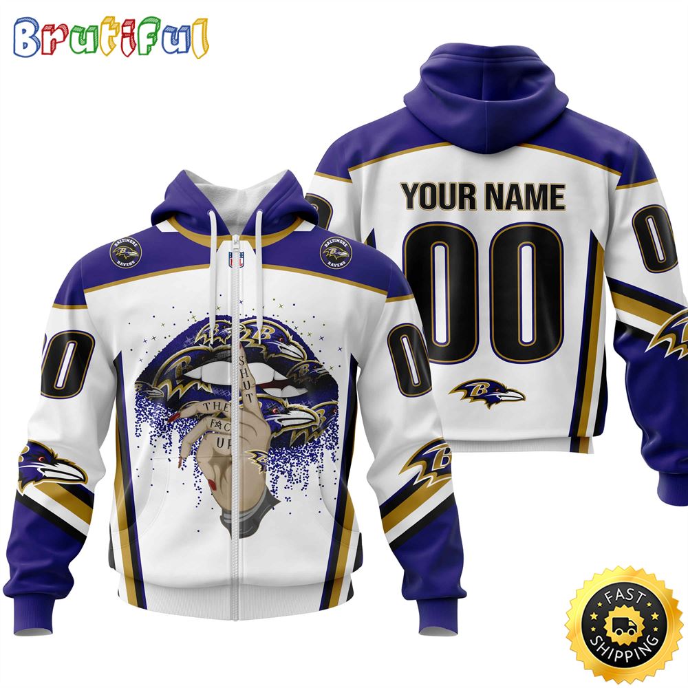 Personalized Baltimore Ravens All Over Print Zip Hoodie 3D Please Control A mouth Unisex Zip Hoodie 1 vdwh3k
