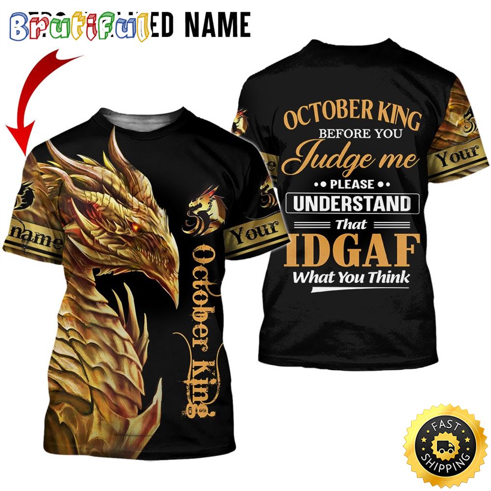 Personalized Black October King Judge Me All Over Print 3D T Shirt Gift For Man 1 w2gk8d