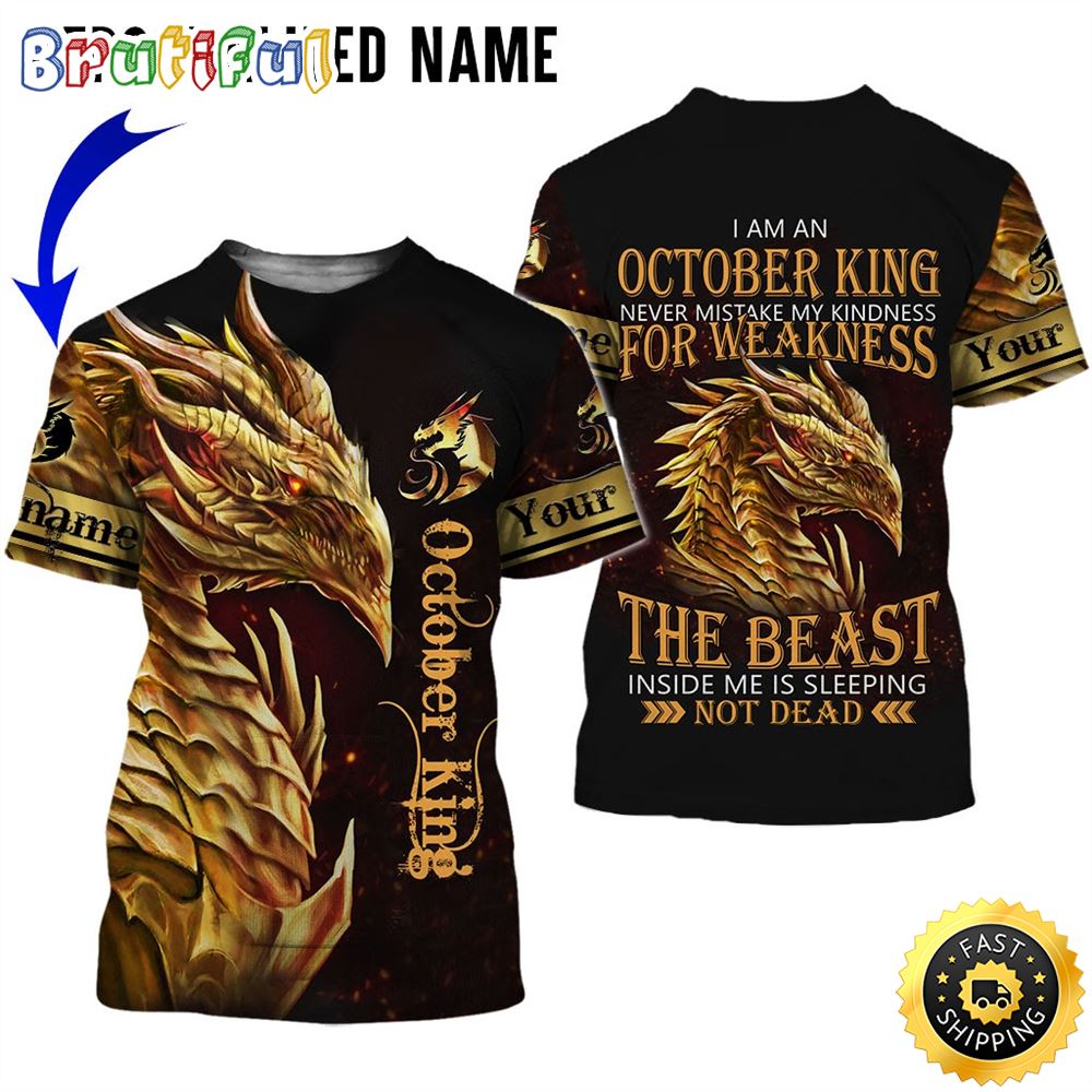 Personalized Black October King The Sleeping Giant All Over Print 3D T Shirt Gift For Man 1 gxiz8f