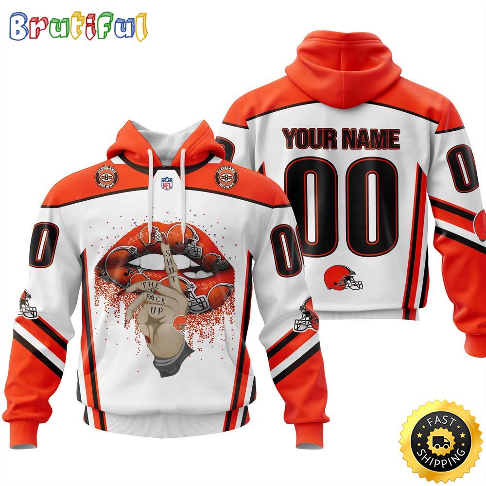 Personalized Cleveland Browns All Over Print 3D Hoodie Please Control A Mouth Unisex Hoodie 1 u4nrbp