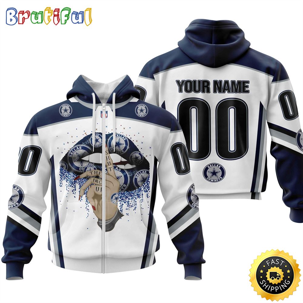 Personalized Dallas Cowboys All Over Print Zip Hoodie 3D Please Control A mouth Unisex Zip Hoodie 1 gwzlqm