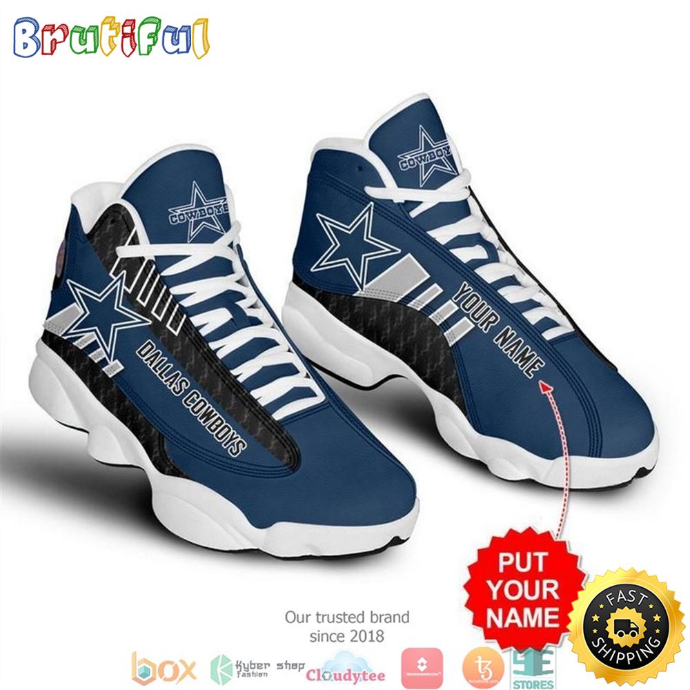 Personalized Dallas Cowboys Football Nfl Big Logo 29 Air Jordan 13 Sneaker Shoes qqcovb