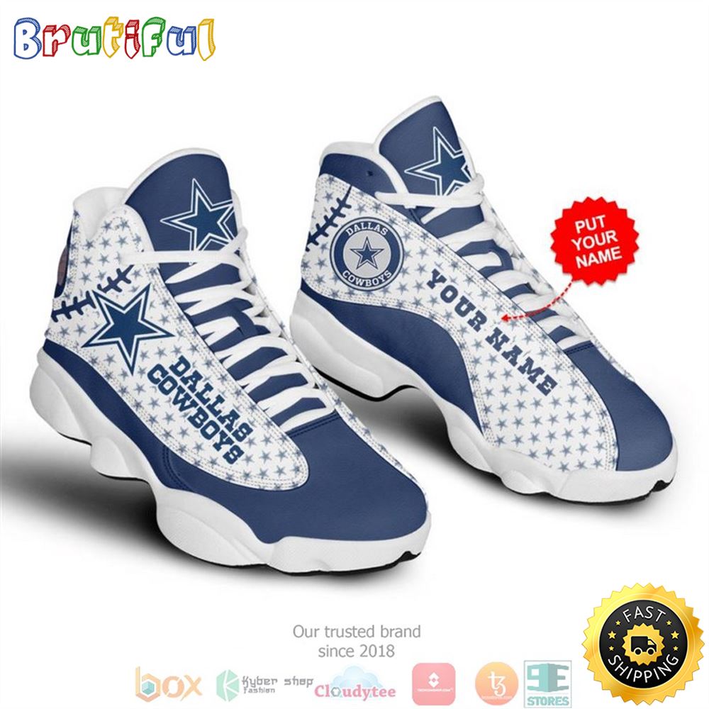 Personalized Dallas Cowboys Nfl 3 Football Air Jordan 13 Sneaker Shoes pdl40h