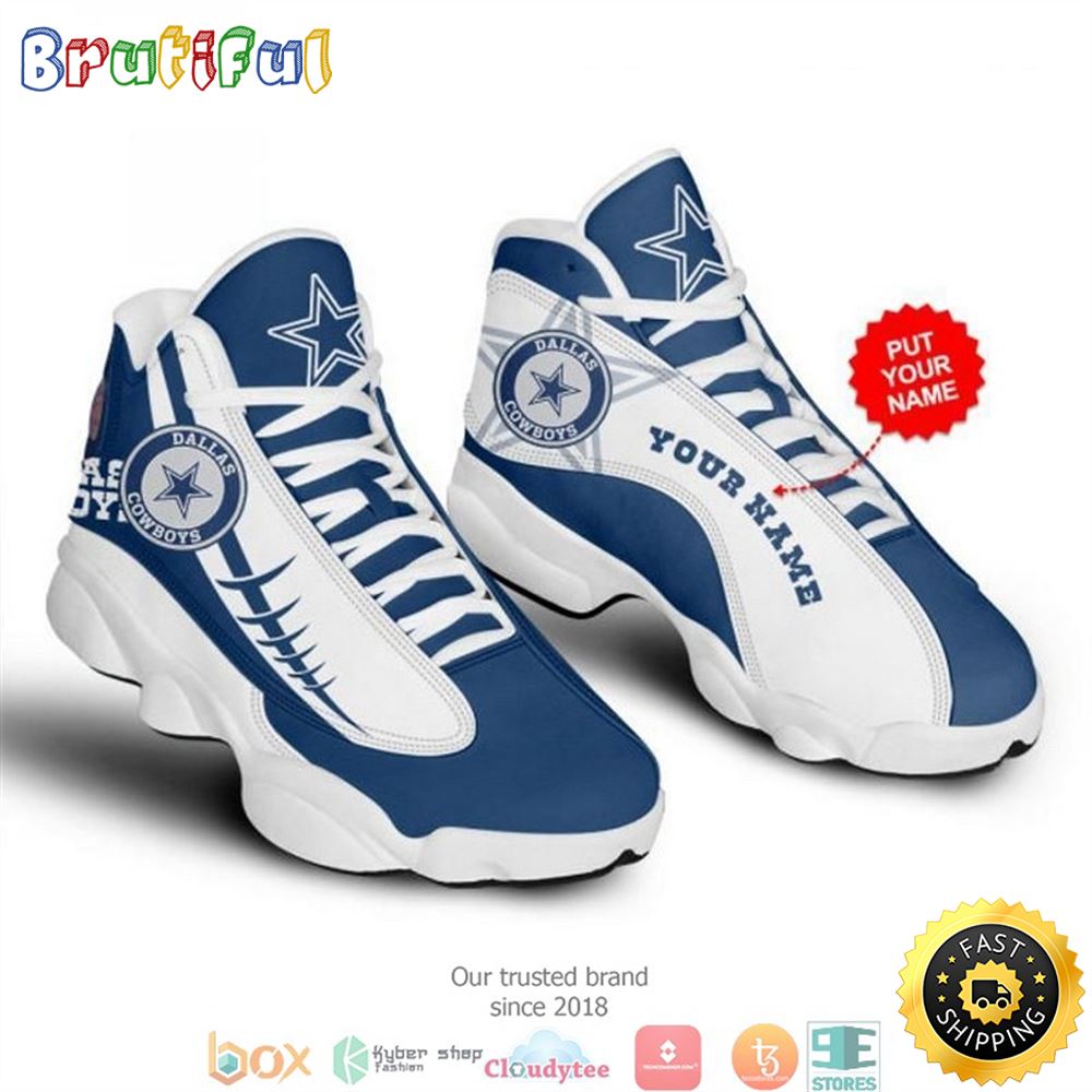 Personalized Dallas Cowboys Nfl Team 3 Air Jordan 13 Sneaker Shoes rpyasu