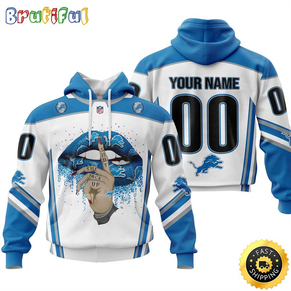 Personalized Detroit Lions All Over Print 3D Hoodie Please Control A Mouth Unisex Hoodie 1 x1rtav