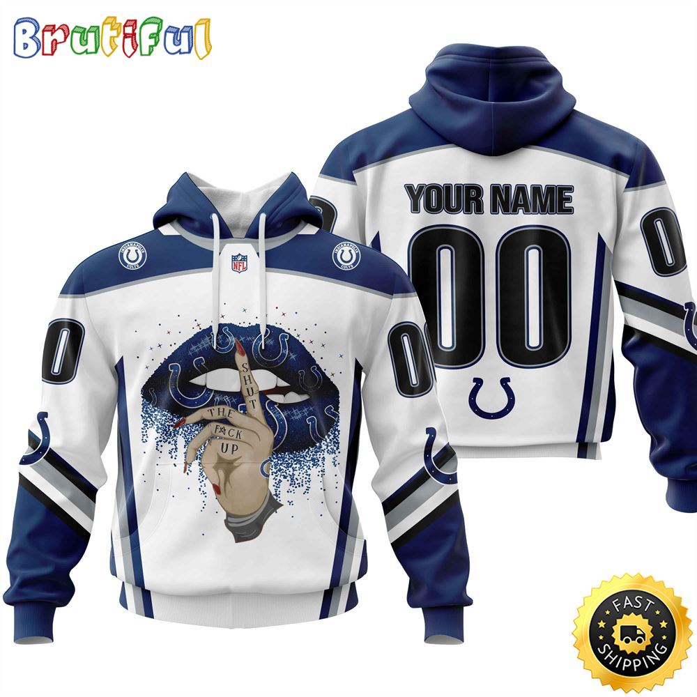 Personalized Indianapolis Colts All Over Print 3D Hoodie Please Control A Mouth Unisex Hoodie 1 cdrtdc
