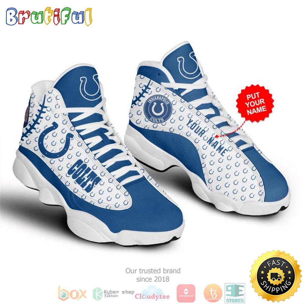Personalized Indianapolis Colts Nfl 5 Football Air Jordan 13 Sneaker Shoes irucnd