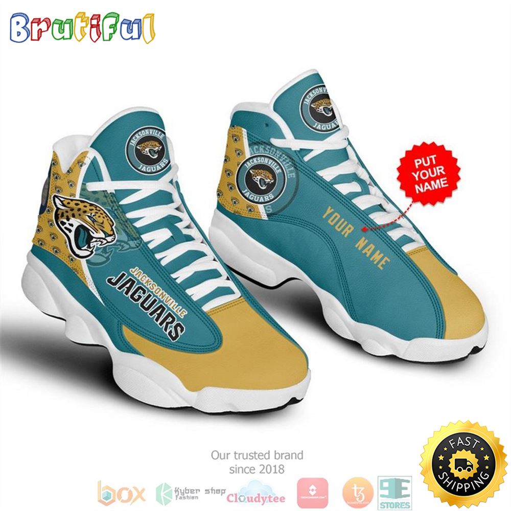 Personalized Jacksonville Jaguars Nfl 5 Football Air Jordan 13 Sneaker Shoes nys178