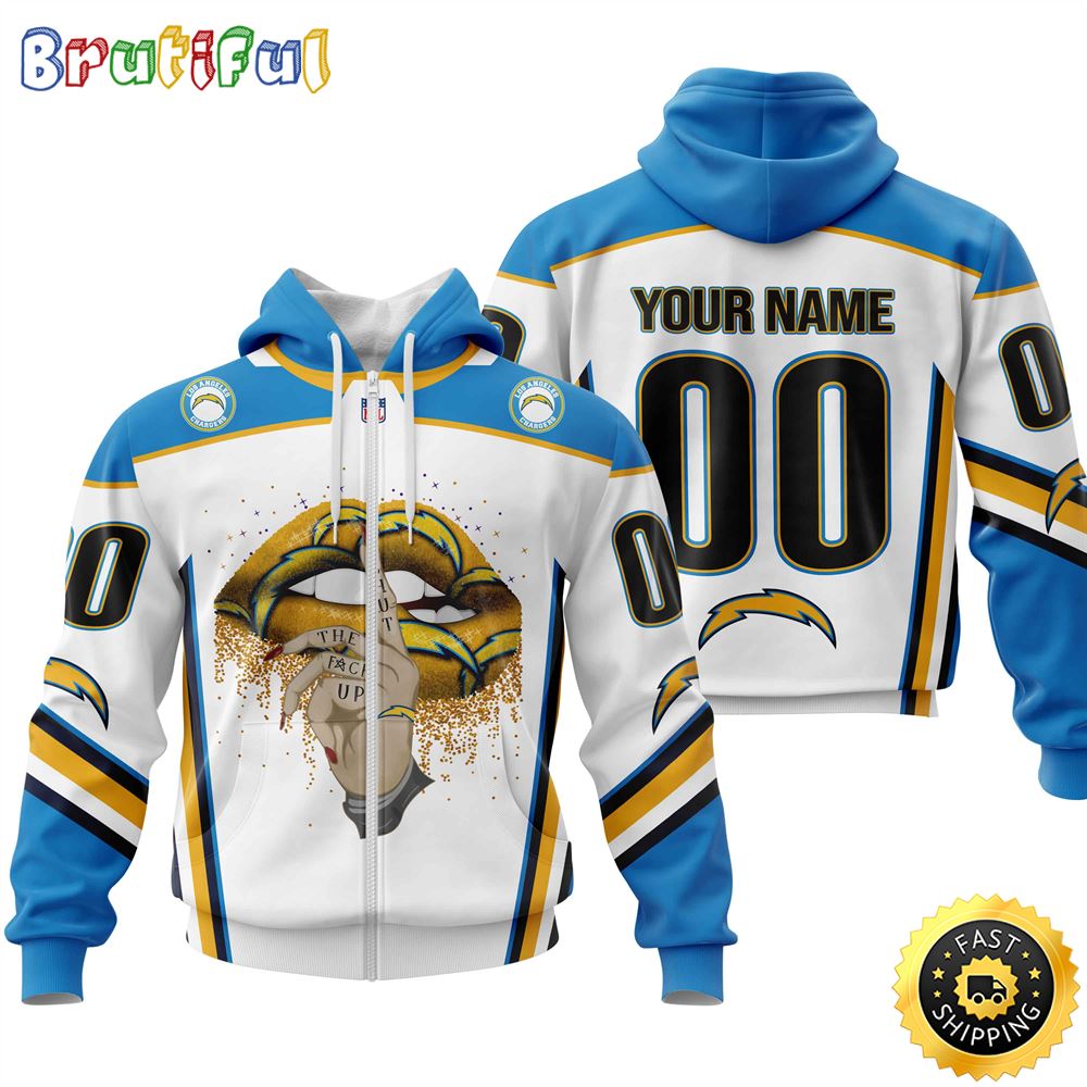 Personalized Los Angeles Chargers All Over Print Zip Hoodie 3D Please Control A mouth Unisex Zip Hoodie 1 raekpo