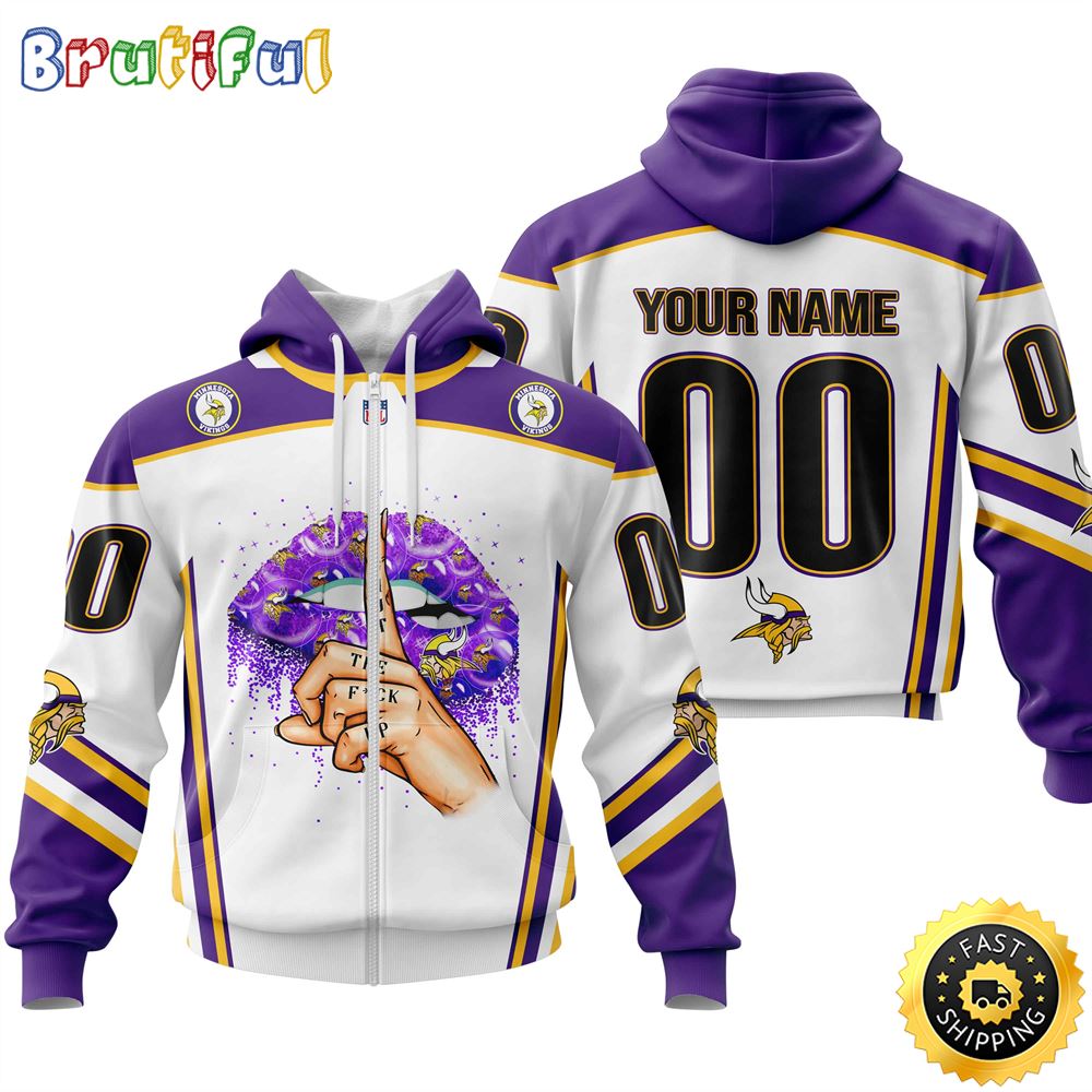 Personalized Minnesota Vikings All Over Print Zip Hoodie 3D Please Control A mouth Unisex Zip Hoodie 1 flymn6