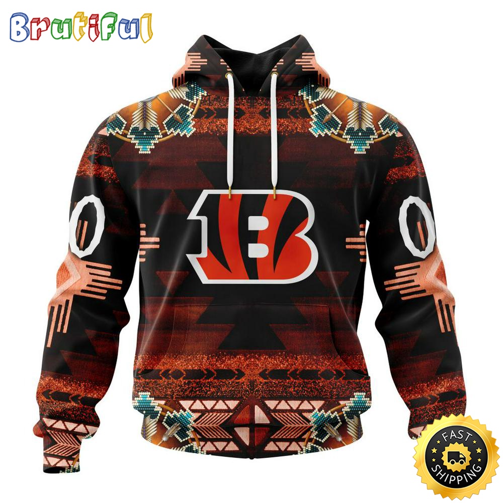 Personalized NFL Cincinnati Bengals Hoodie Special Native Costume Design 3D Hoodie Unisex Hoodie bogda6