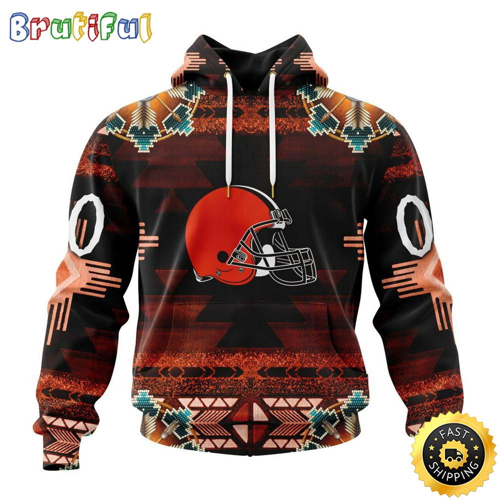 Personalized NFL Cleveland Browns Hoodie Special Native Costume Design 3D Hoodie Unisex Hoodie gofwdw