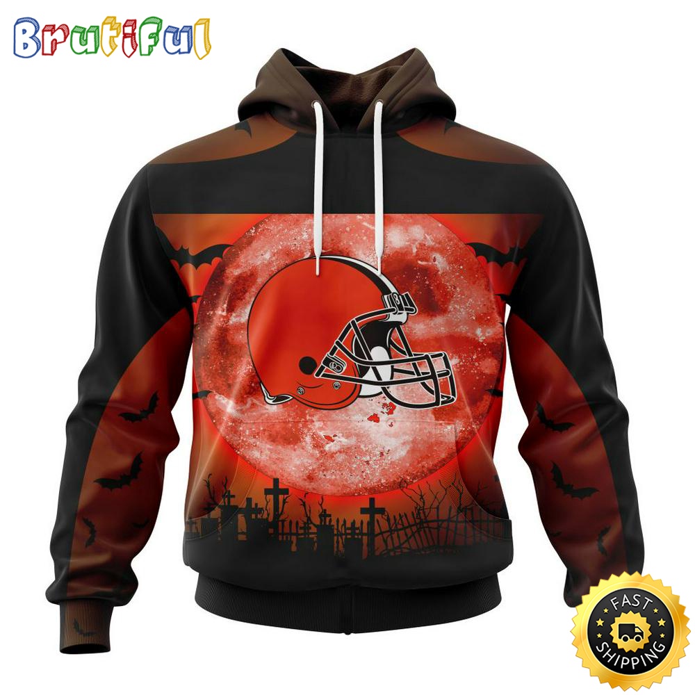 Personalized NFL Cleveland Browns Hoodie Specialized Halloween Concepts Kits 3D Hoodie Unisex Hoodie pmch31