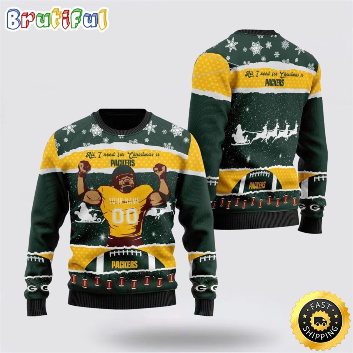 希少80s USA製NFLオフィシャル PACKERSニットセーター 好デザイン Personalized_NFL_Green_Bay_Pac