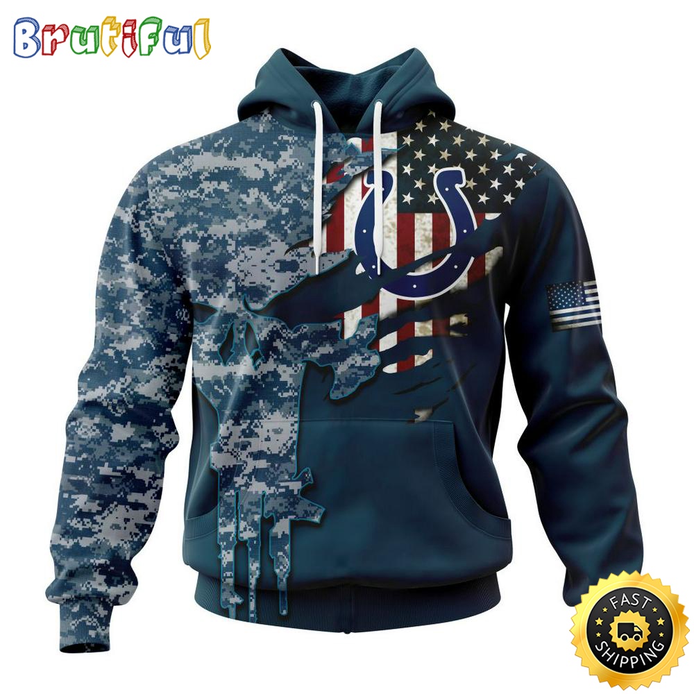 Personalized NFL Indianapolis Colts Hoodie Special Navy Camo Veteran Design 3D Hoodie Unisex Hoodie q3e7ky