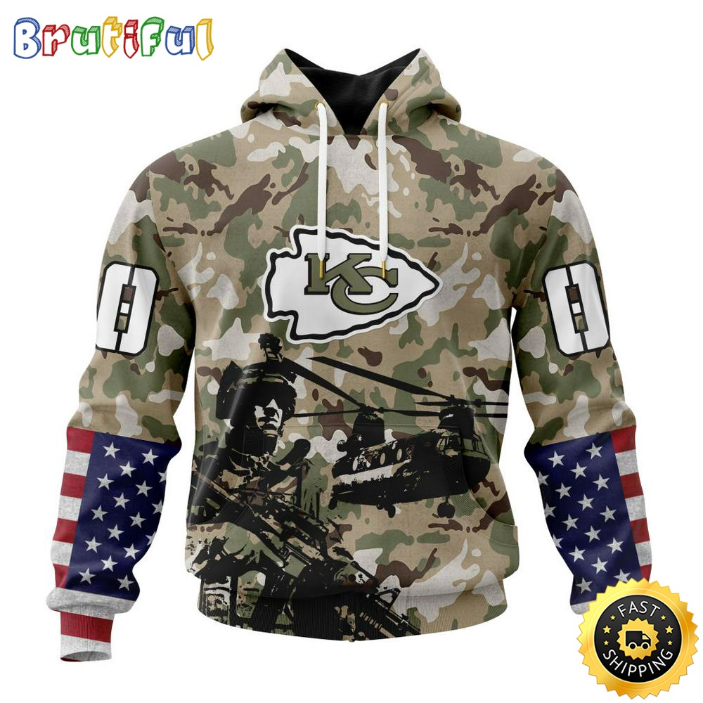 Personalized NFL Kansas City Chiefs Hoodie Special Salute To Service Design 3D Hoodie Unisex Hoodie e9ykw9