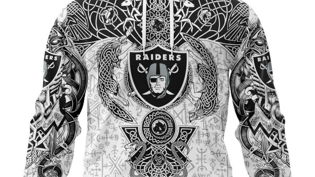 Personalized NFL Las Vegas Raiders Hoodie Norse Viking Symbols All