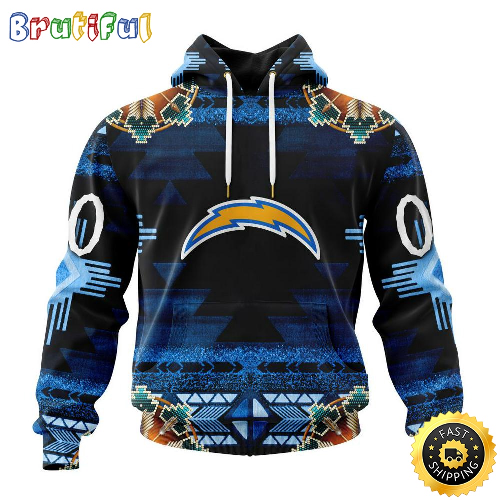 Personalized NFL Los Angeles Chargers Hoodie Special Native Costume Design 3D Hoodie Unisex Hoodie vhzsao