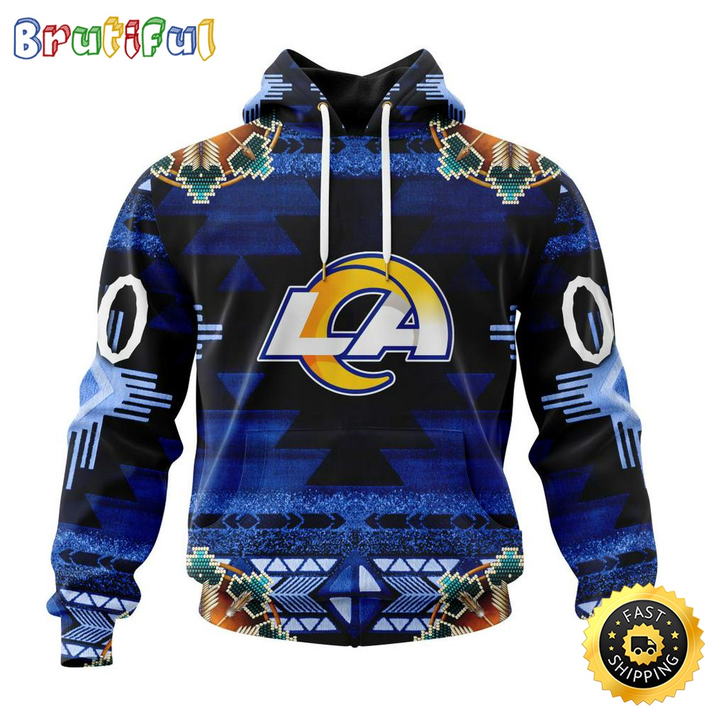Personalized NFL Los Angeles Rams Hoodie Special Native Costume Design 3D Hoodie Unisex Hoodie k00cao