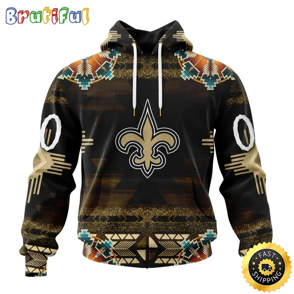 Personalized NFL New Orleans Saints Hoodie Special Native Costume Design 3D Hoodie Unisex Hoodie vtcxyu