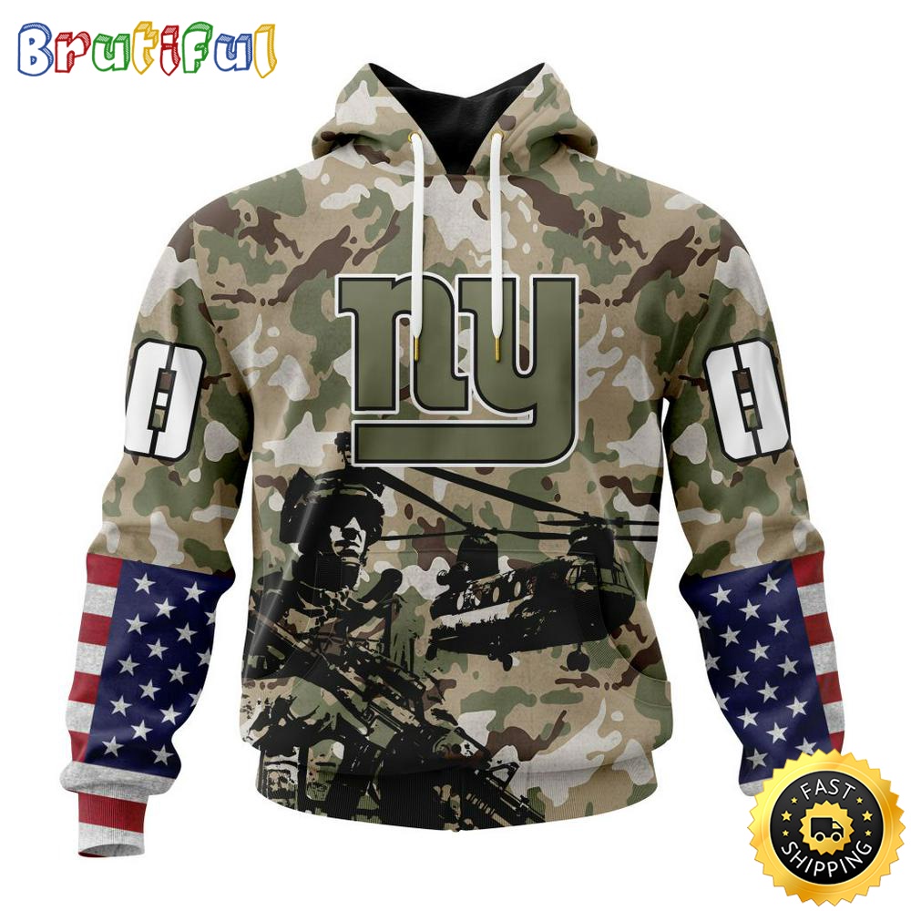 Personalized NFL New York Giants Hoodie Special Salute To Service Design 3D Hoodie Unisex Hoodie jlp6bz