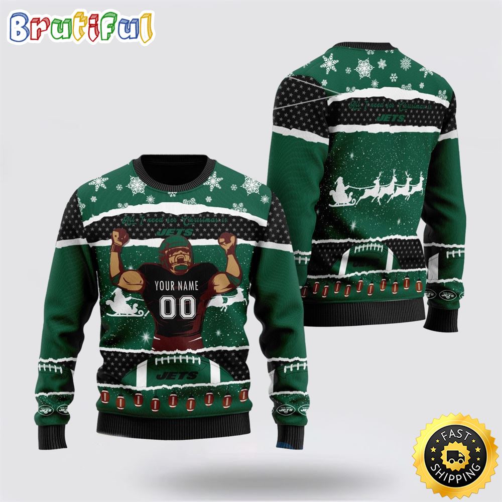 Personalized NFL New York Jets All I Need For Christmas Ugly Christmas Sweater Perfect Gift For Football Fans 1 m144lt