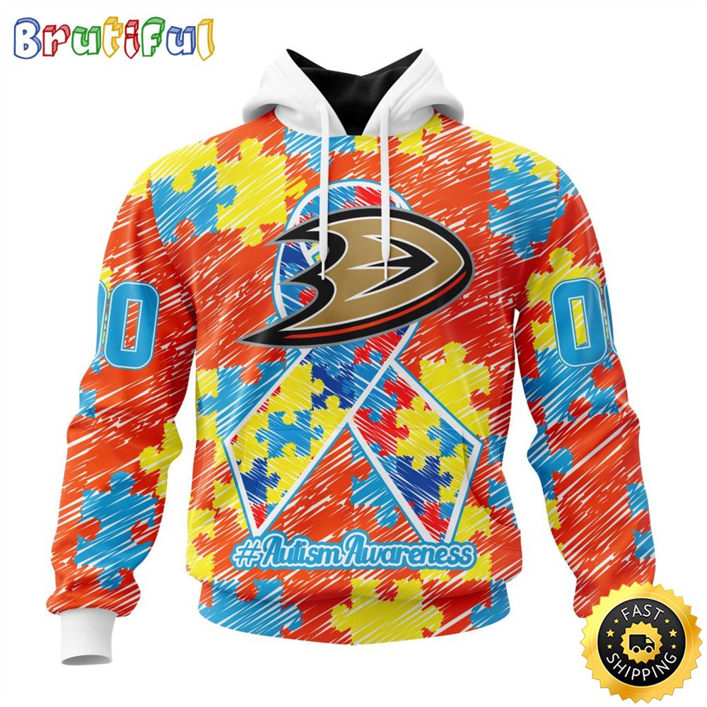 Personalized NHL Anaheim Ducks Special Autism Awareness Month All Over Print 3D Hoodie Unisex Hoodie 1 liprym