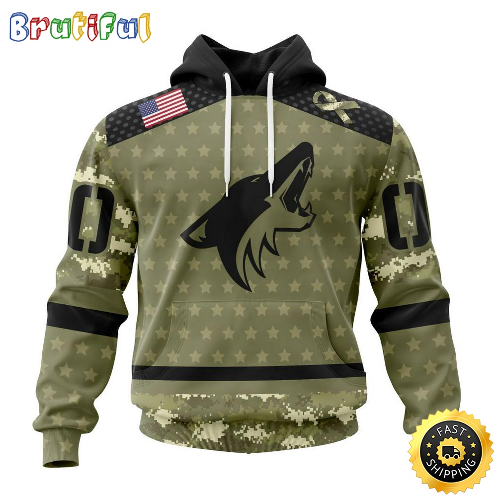 Personalized NHL Arizona Coyotes Hoodie Special Camo Military Appreciation All Over Print 3D Hoodie Unisex Hoodie 1 wtriuz