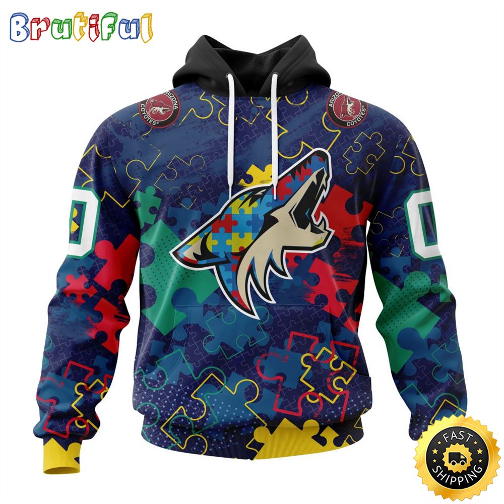 Personalized NHL Arizona Coyotes Specialized Fearless Against Autism All Over Print 3D Hoodie Unisex Hoodie 1 lbw4cg