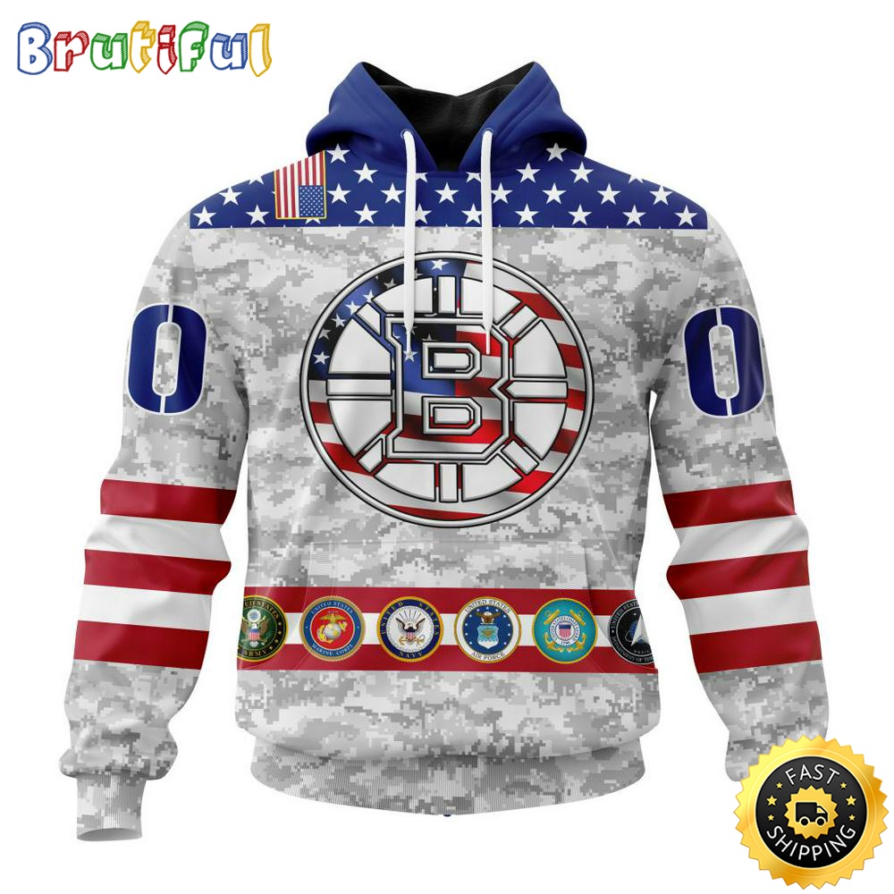 Personalized NHL Boston Bruins Hoodie Armed Forces Appreciation All Over Print 3D Hoodie Unisex Tshirt Hoodie 1 bogc8s
