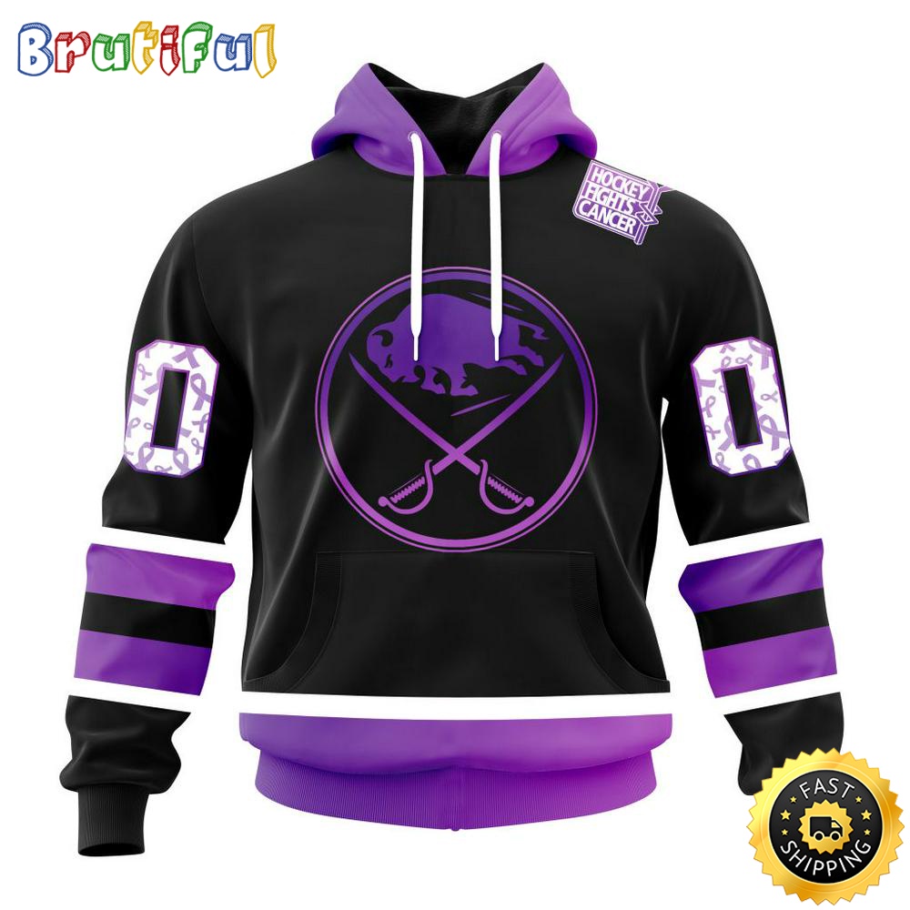 Personalized NHL Buffalo Sabres Hoodie Special Black Hockey Fights Cancer All Over Print 3D Hoodie Unisex Hoodie 1 jow1ml