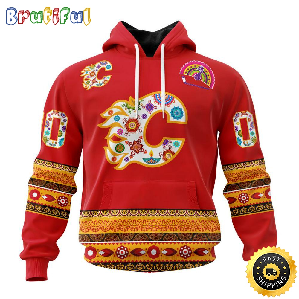 Personalized NHL Calgary Flames Hoodie Jersey Hockey For All Diwali Festival All Over Print 3D Hoodie Unisex Hoodie Tshirt 1 v8cni7