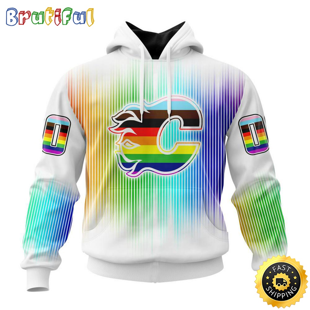 Personalized NHL Calgary Flames Hoodie Special Design For Pride Month All Over Print 3D Hoodie Unisex Hoodie Tshirt 1 enkre4
