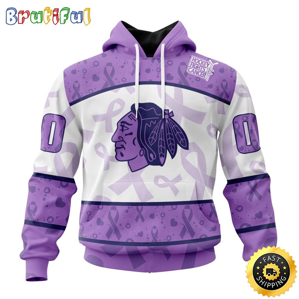 Personalized NHL Chicago Blackhawks Special Lavender Hockey Fights Cancer All Over Print 3D Hoodie Unisex Hoodie Tshirt Sweatshirt 1 crnbvy