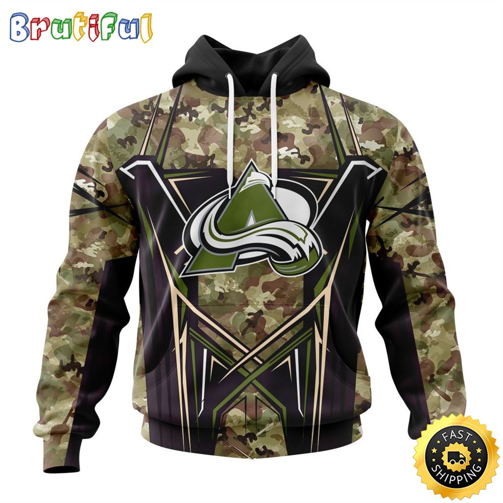 Personalized NHL Colorado Avalanche Hoodie Special Camo Color Design All Over Print 3D Unisex Hoodie 1 vanlpw