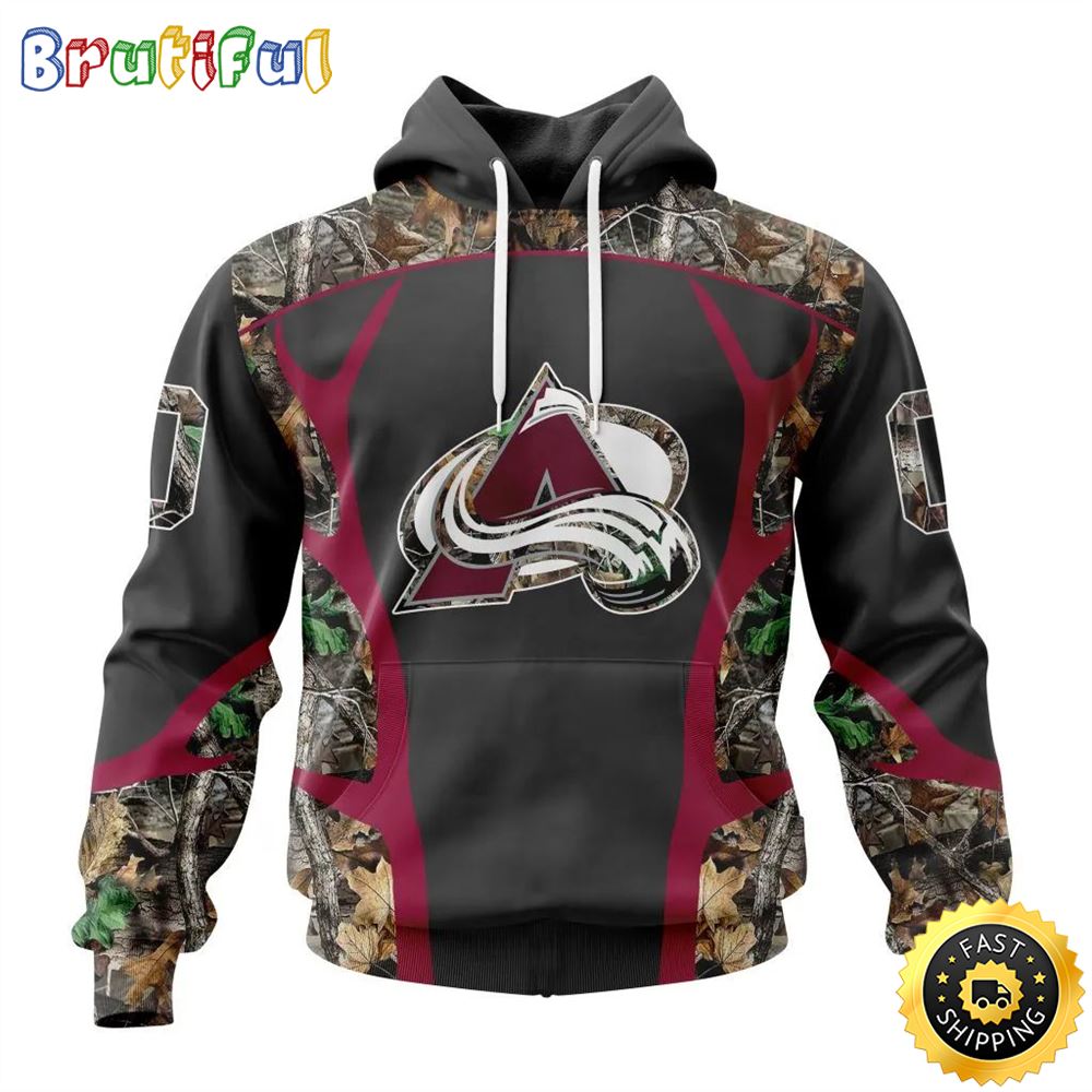 Personalized NHL Colorado Avalanche Hoodie Special Camo Hunting Design All Over Print 3D Unisex Hoodie 1 f7slyy