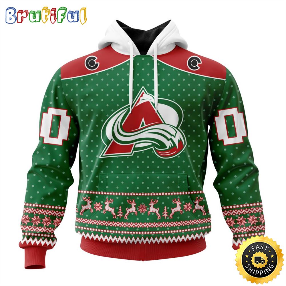 Personalized NHL Colorado Avalanche Special Ugly Christmas All Over Print 3D Hoodie Unisex Hoodie Tshirt Sweatshirt 1 uu7fbo