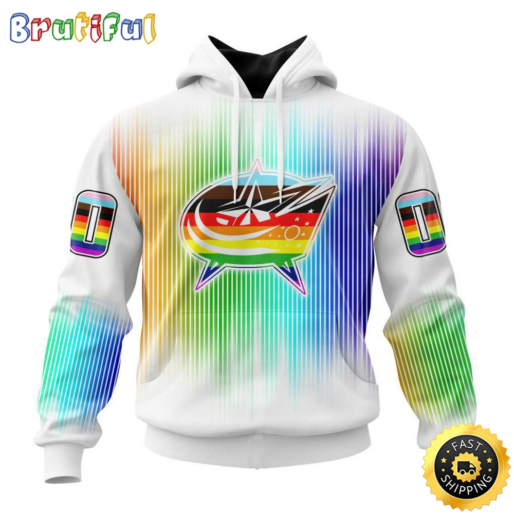 Personalized NHL Columbus Blue Jackets Hoodie Special Design For Pride Month All Over Print 3D Hoodie Unisex Hoodie Tshirt 1 xqhyyz